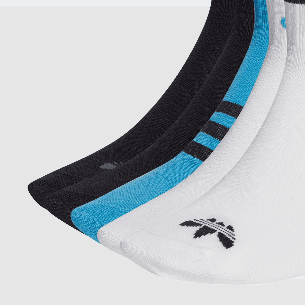 Носки adidas Originals Trefoil Logo Crew Socks Set White Black Blue - изображение 2