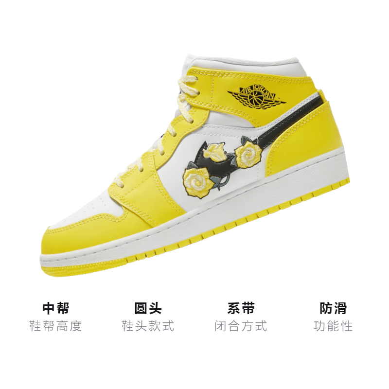 Кроссовки для баскетбола Jordan Air Jordan 1 Mid SE GS - изображение 3