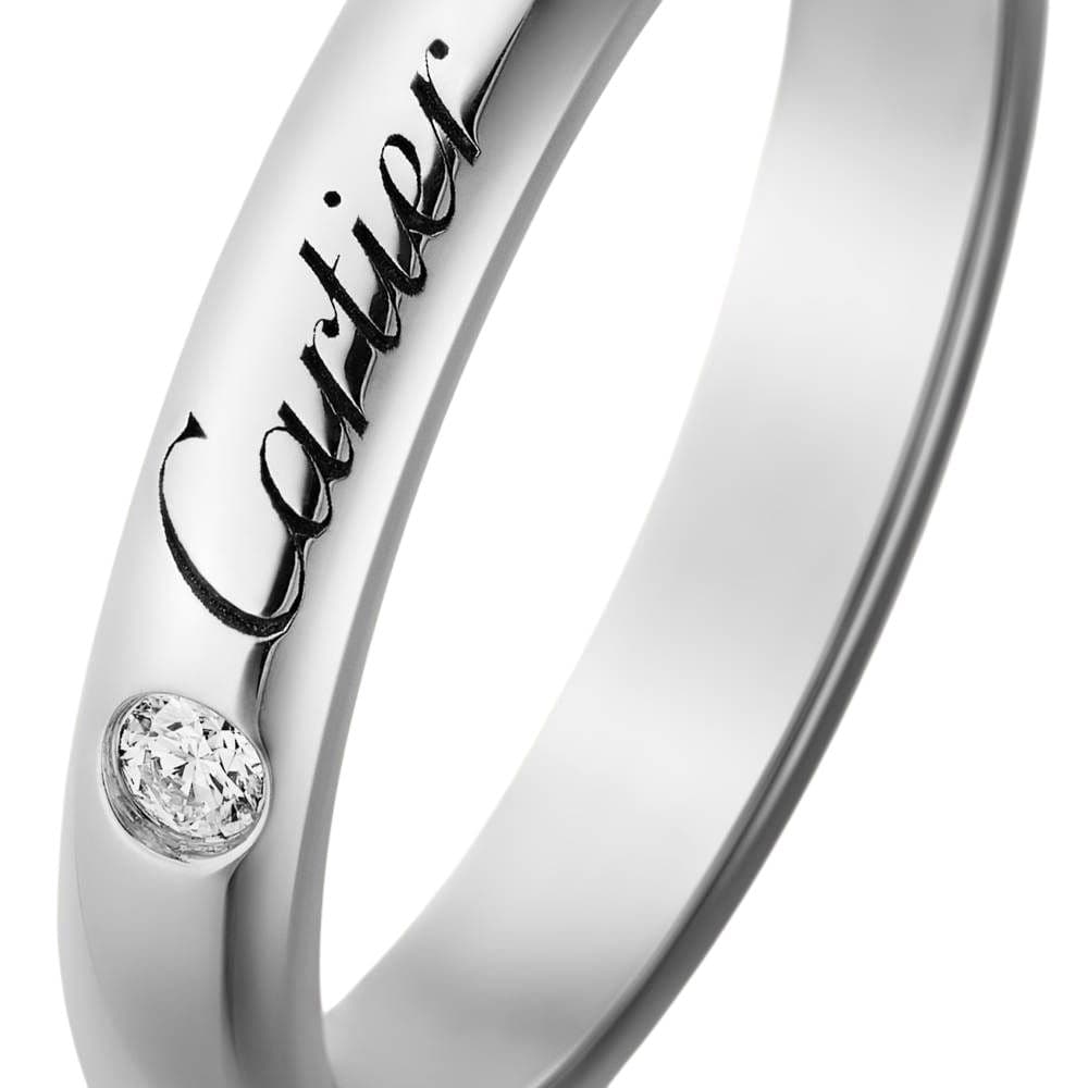 Кольцо Cartier C de Cartier Wedding Band Platinum Diamond - изображение 5