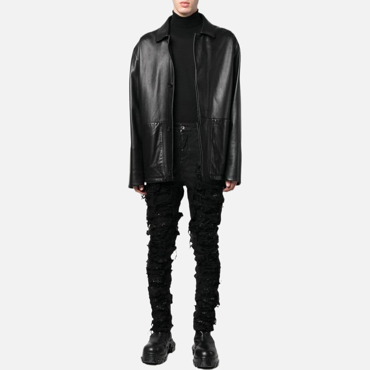 Штаны Rick Owens RO FW22 Black Jeans — фото 4