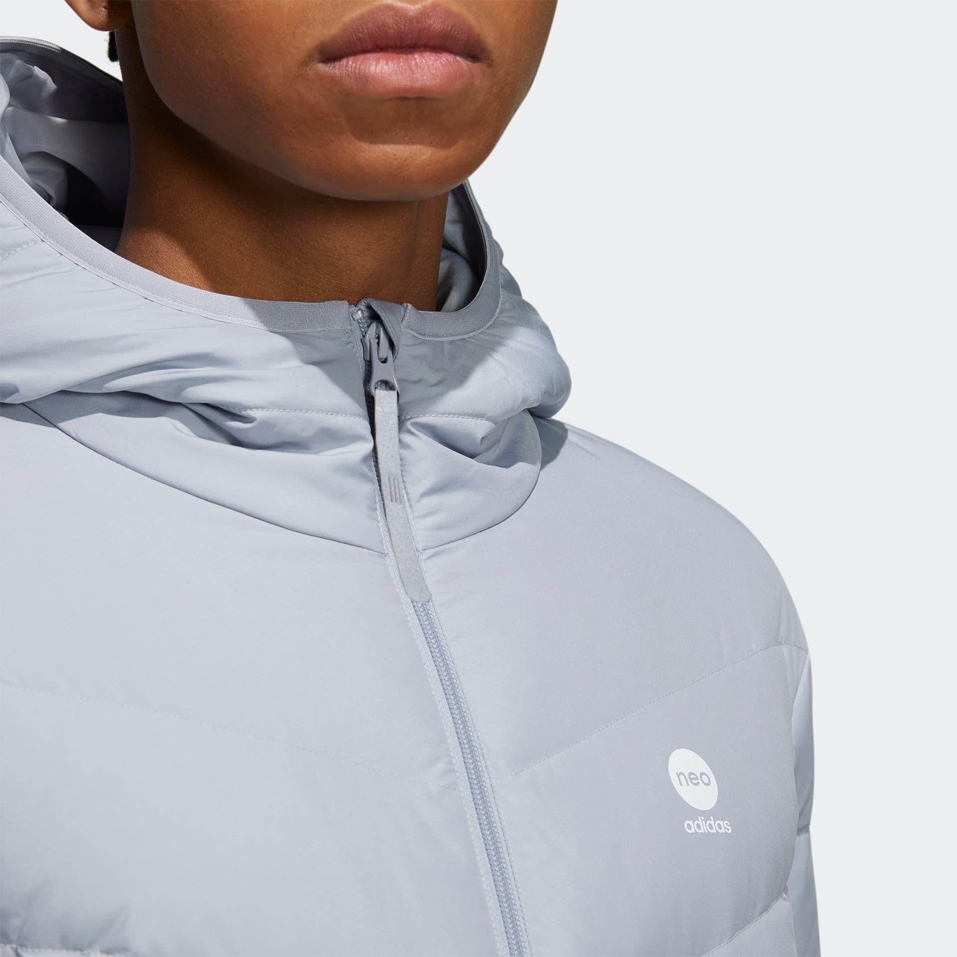 Зимняя куртка adidas Neo Silver Grey - изображение 4
