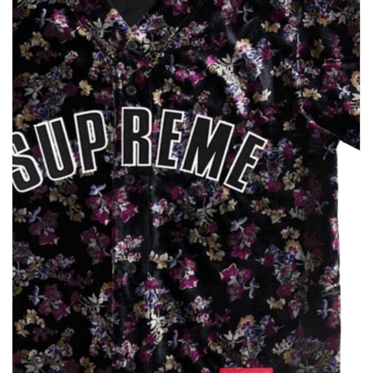 Бомбер Supreme Floral Velour Baseball Jersey - изображение 3