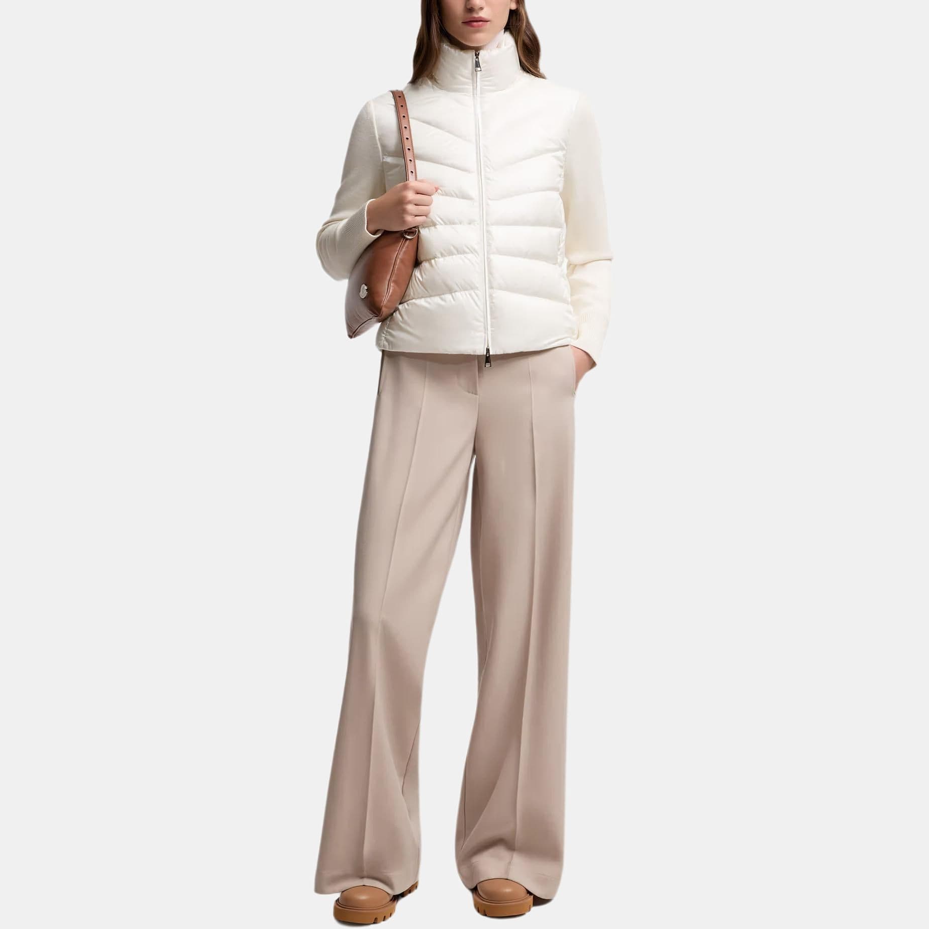 Пуховик Moncler Padded Wool Cardigan Logo - изображение 2