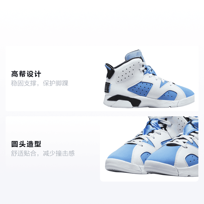 Кроссовки для баскетбола Jordan Air Jordan 6 Retro University Blue - изображение 2