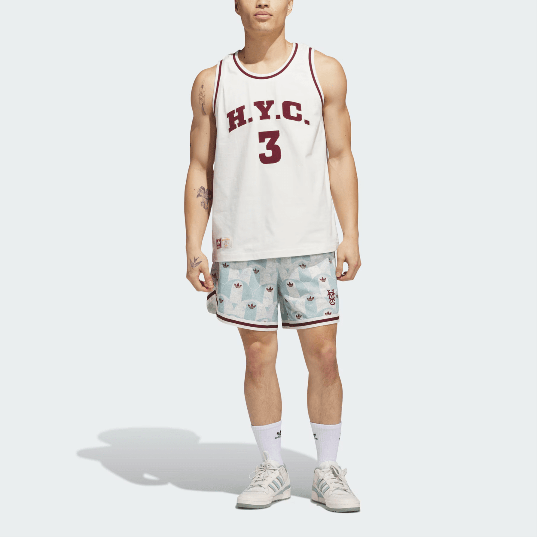 Тренировочные штаны adidas originals x HOOP YORK CITY ALLOVER PRINT logo - изображение 2