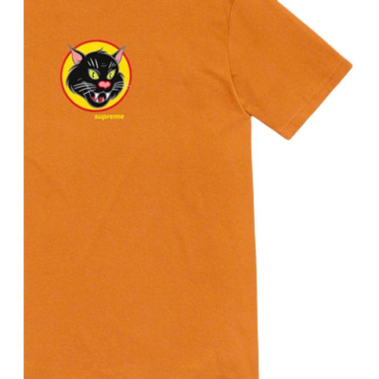 Футболка Supreme Black Cat Tee Orange - изображение 3