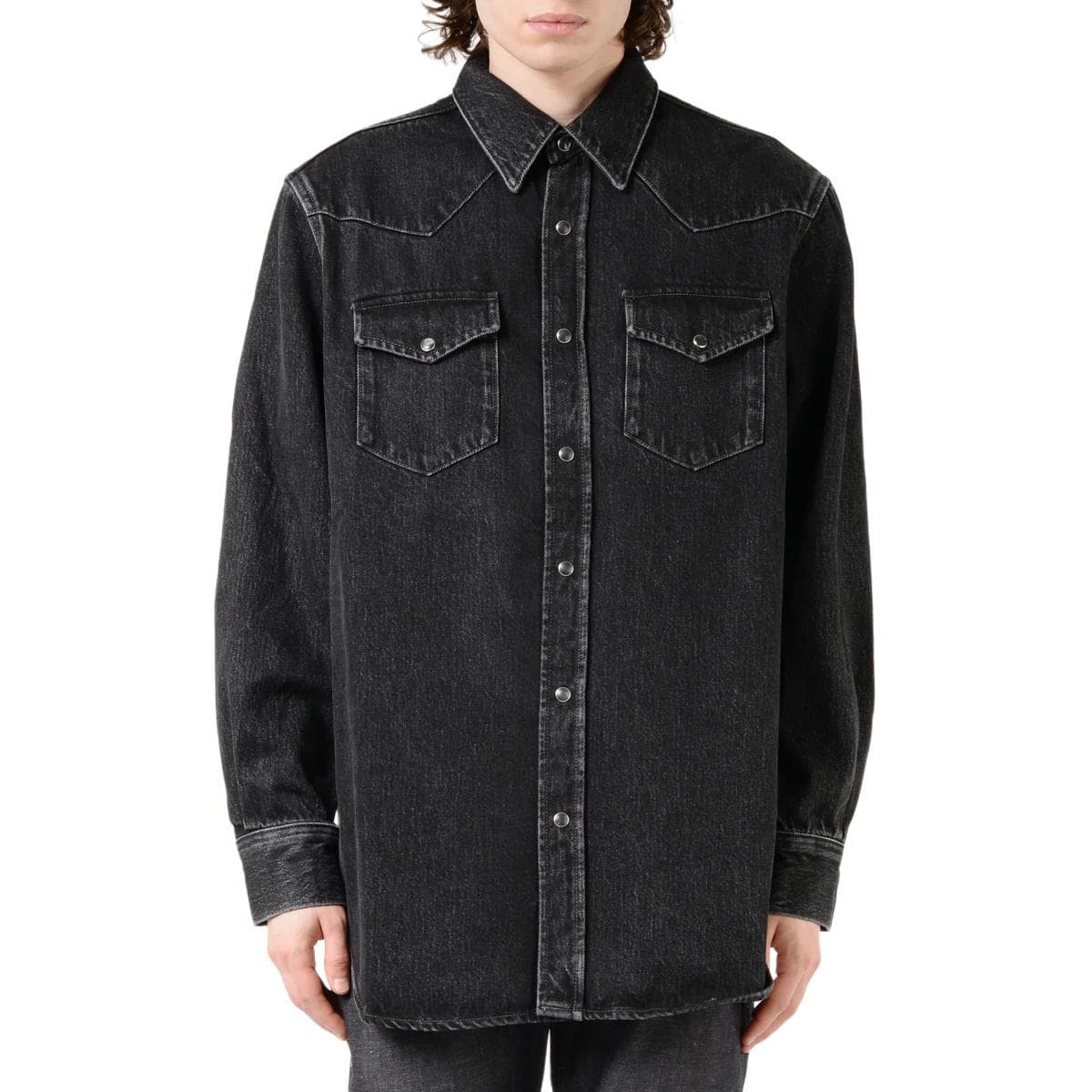 Джинсовая куртка HUGO BOSS Black Denim Jacket - изображение 3