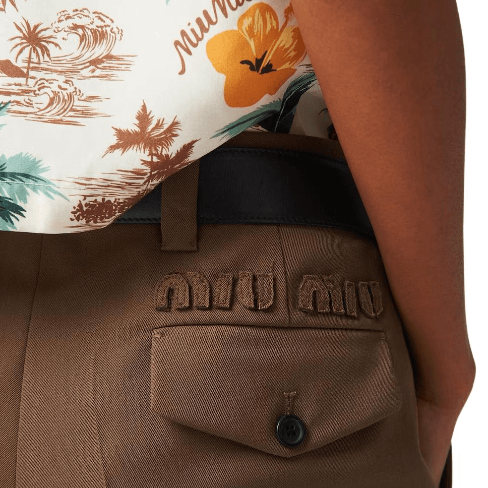 Шорты MIU MIU Gabardine Bermudas - изображение 6