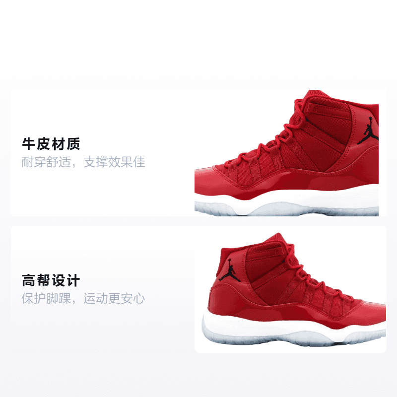 Кроссовки для баскетбола Jordan Air Jordan 11 Retro Win Like 96 GS - изображение 2