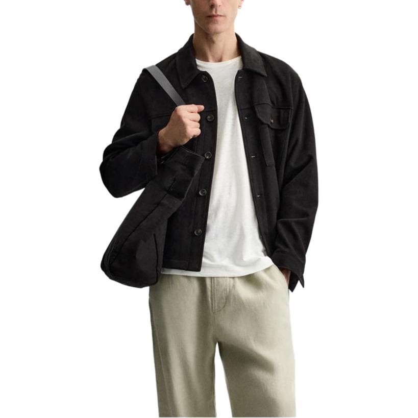 Куртка ZARA Suede Shirt Jacket - изображение 6