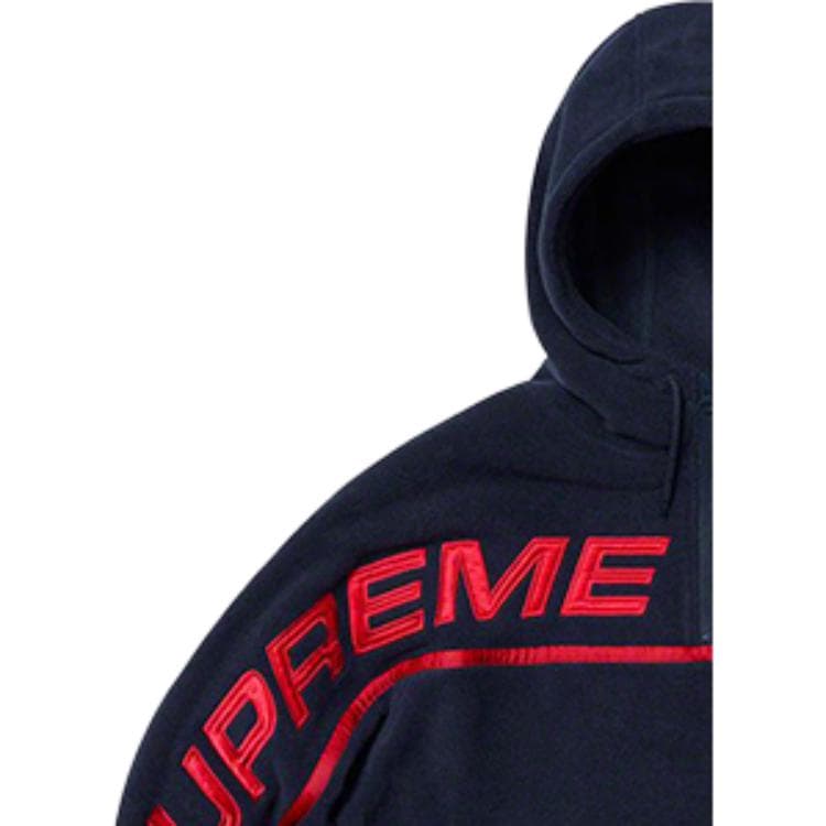 Кофта Supreme Polartec Half Zip Hooded Sweatshirt Navy - изображение 5