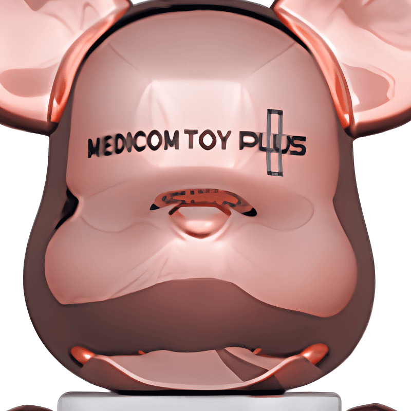 Фигурка BE@RBRICK MEDICOM TOY PLUS Pink Gold Chrome Ver. - изображение 2