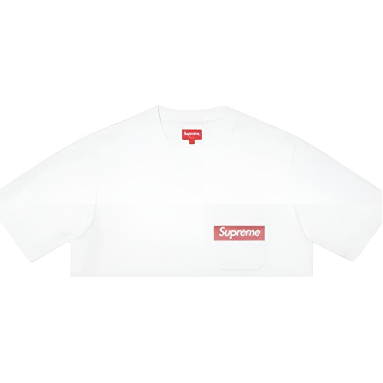 Футболка Supreme SS19 Mesh Stripe Pocket Tee White - изображение 2