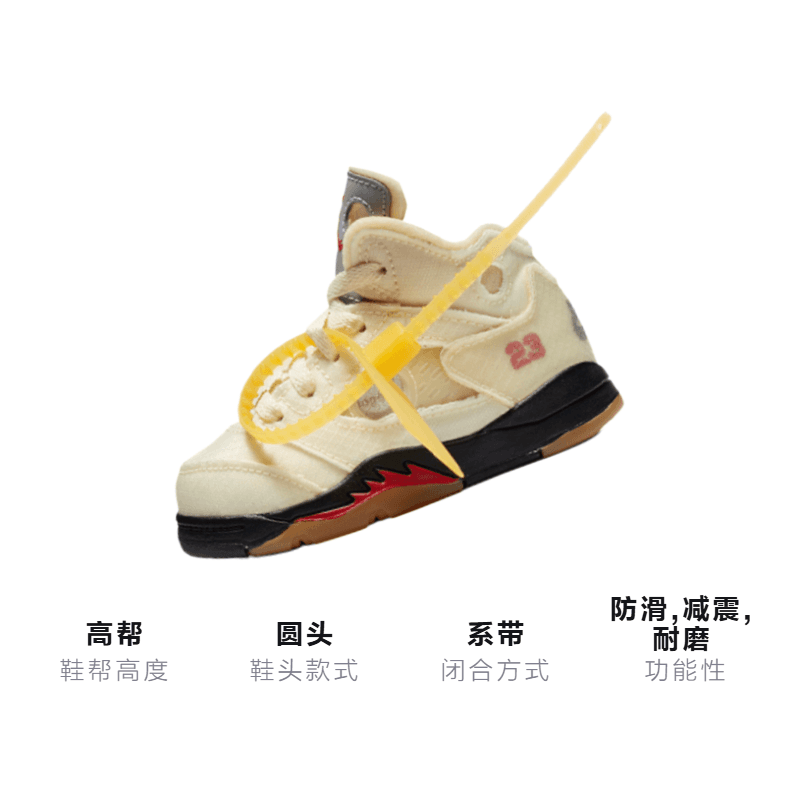 Кроссовки 1-OFF-WHITE OFF-WHITE x Jordan Air Jordan 5 Sail SP - изображение 3