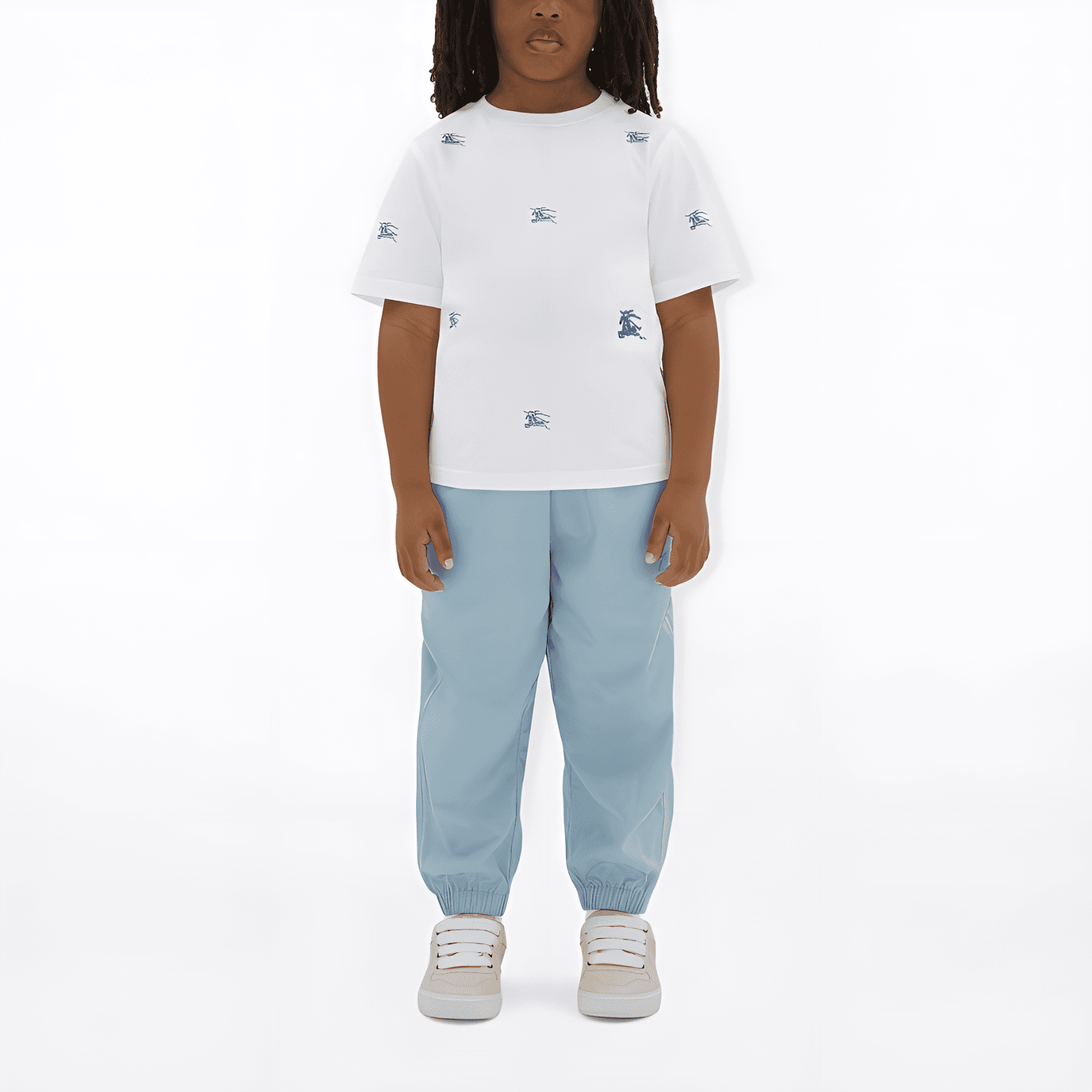 Футболка Burberry Logo Print T-Shirt Kids White - изображение 3