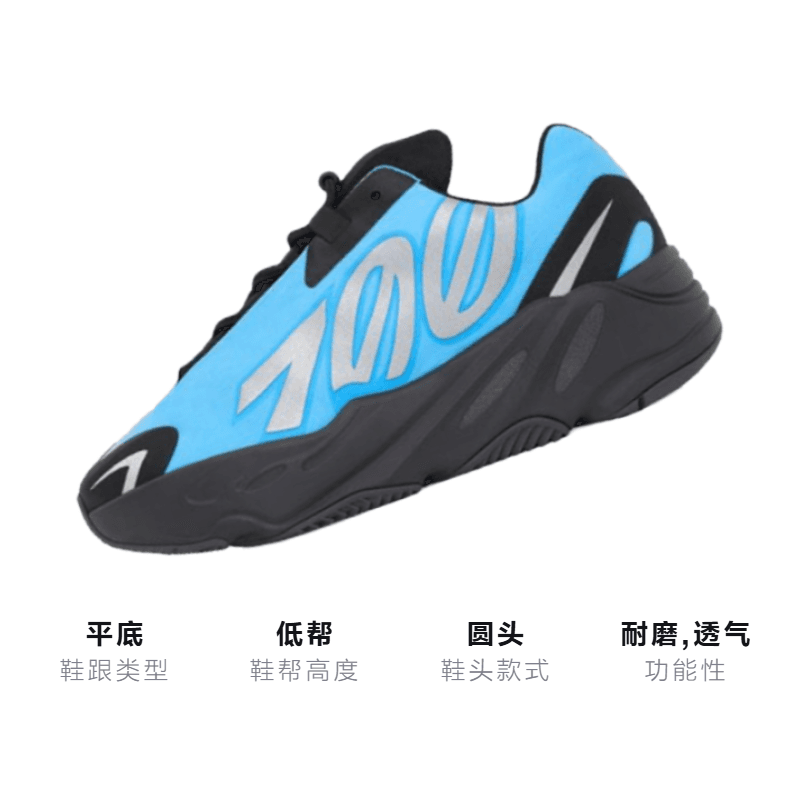 Кроссовки adidas originals Yeezy Boost 700 MNVN "Bright Cyan" - изображение 3