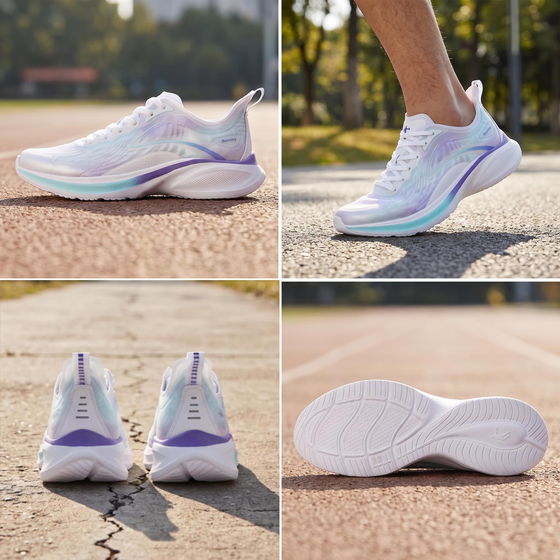 Кроссовки для бега Jordan Hydrogen 2.0 Plus White Purple - изображение 2