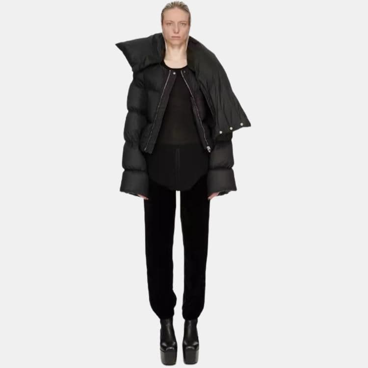 Пуховик Rick Owens High-Neck Down Jacket Black - изображение 3