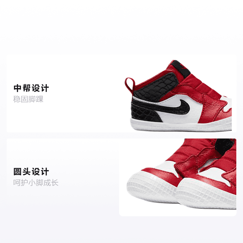 Кроссовки Jordan Air Jordan 1 Crib Bootie - изображение 2