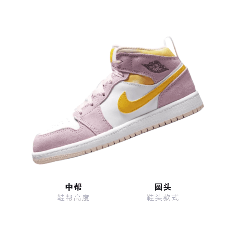 Кроссовки для баскетбола BP Air Jordan 1 Mid SE "Arctic Pink" - изображение 3