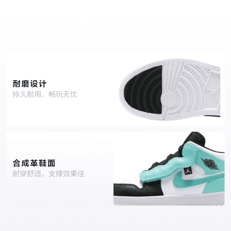 Кроссовки для баскетбола Jordan Air Jordan 1 mid alt "island green" - изображение 2
