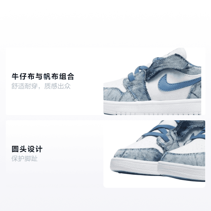 Кроссовки для баскетбола Jordan Air Jordan 1 low alt "washed denim" - изображение 2