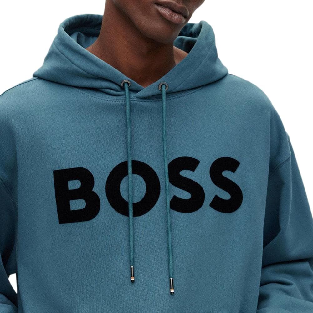 Кофта HUGO BOSS Hooded Sweatshirt Turquoise - изображение 5