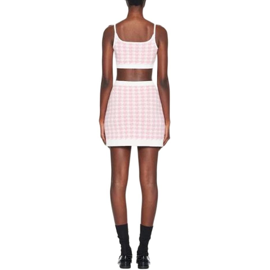 Юбка Miu Miu FW22 Houndstooth Skirt Pink - изображение 4
