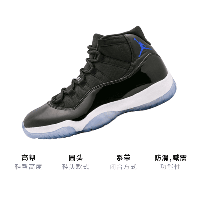 Кроссовки для баскетбола Jordan Air Jordan 11 Retro Space Jam GS - изображение 3