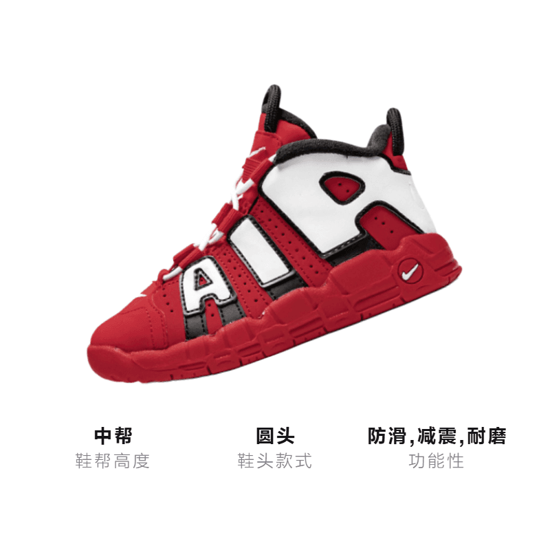 Кроссовки Nike Air More Uptempo QS "University Red" - изображение 3