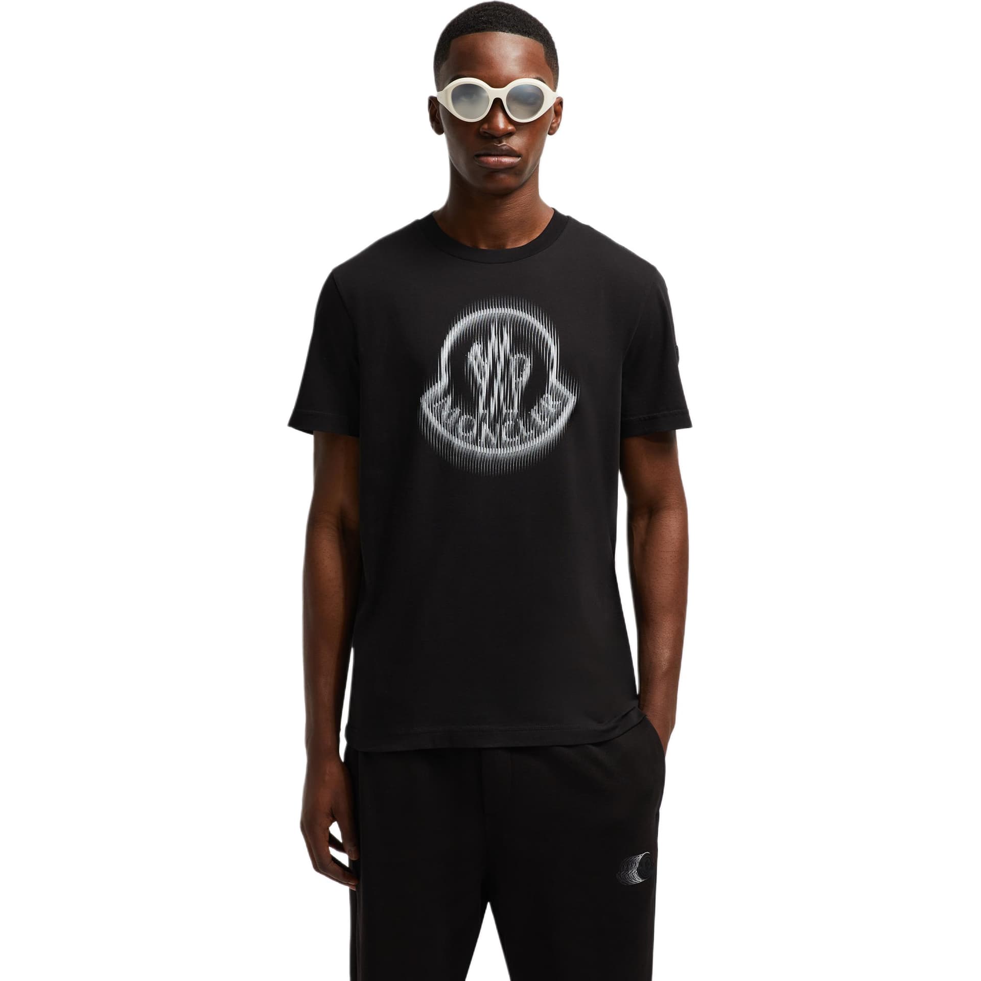 Футболка Moncler Logo Print T-Shirt Black - изображение 2