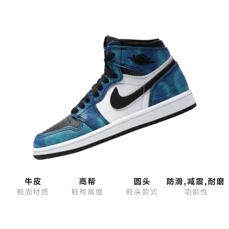 Кроссовки для баскетбола Jordan Air Jordan 1 High OG "Tie-Dye" - изображение 3