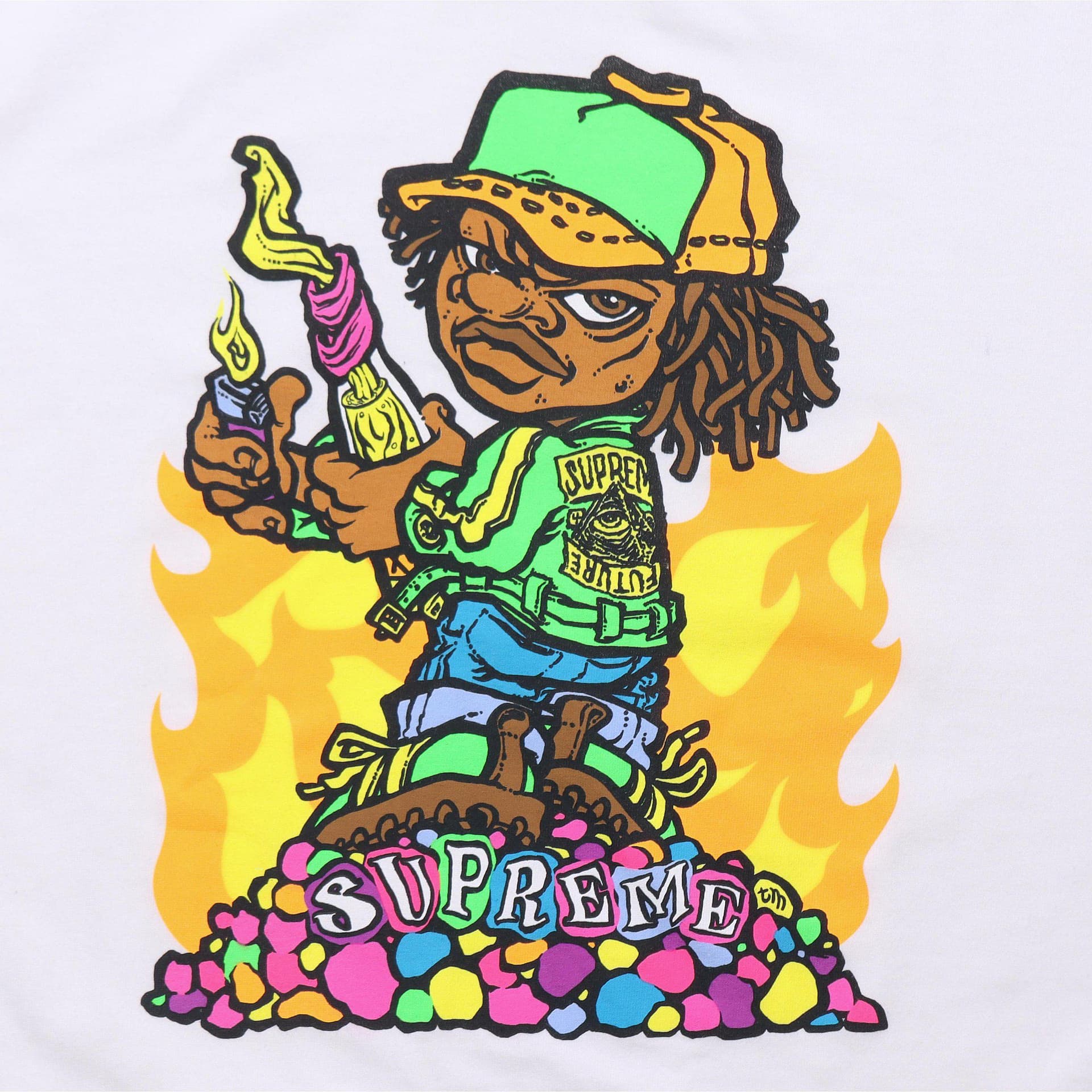 Футболка Supreme SS19 Molotov Kid Tee White - изображение 3