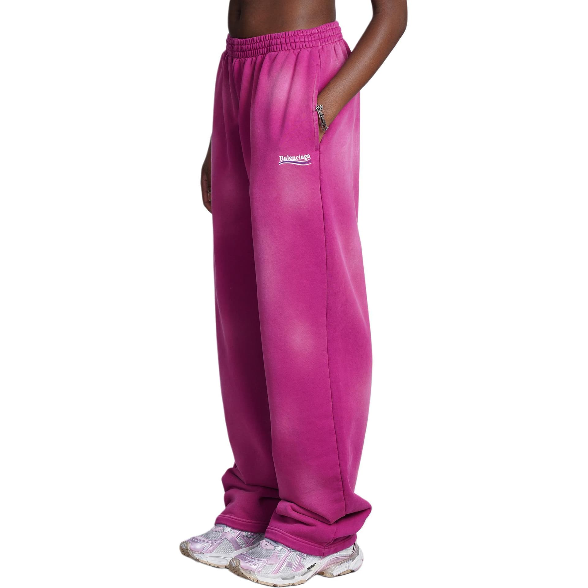 Штаны Balenciaga FW22 Logo Straight Pants Pink - изображение 6
