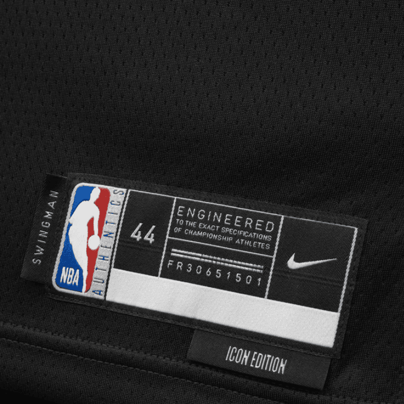 Баскетбольная майка Nike x NBA Brooklyn Nets Dri-Fit V-Neck Basketball Jersey Black - изображение 4