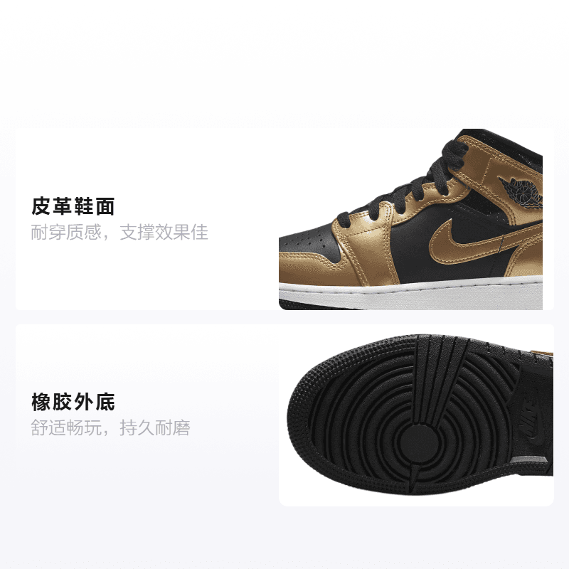 Кроссовки для баскетбола Jordan Air Jordan 1 Mid (GS) - изображение 2