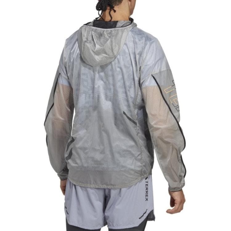 Куртка adidas Terrex Logo Half-Zip Hoodie Silver Gray - изображение 3