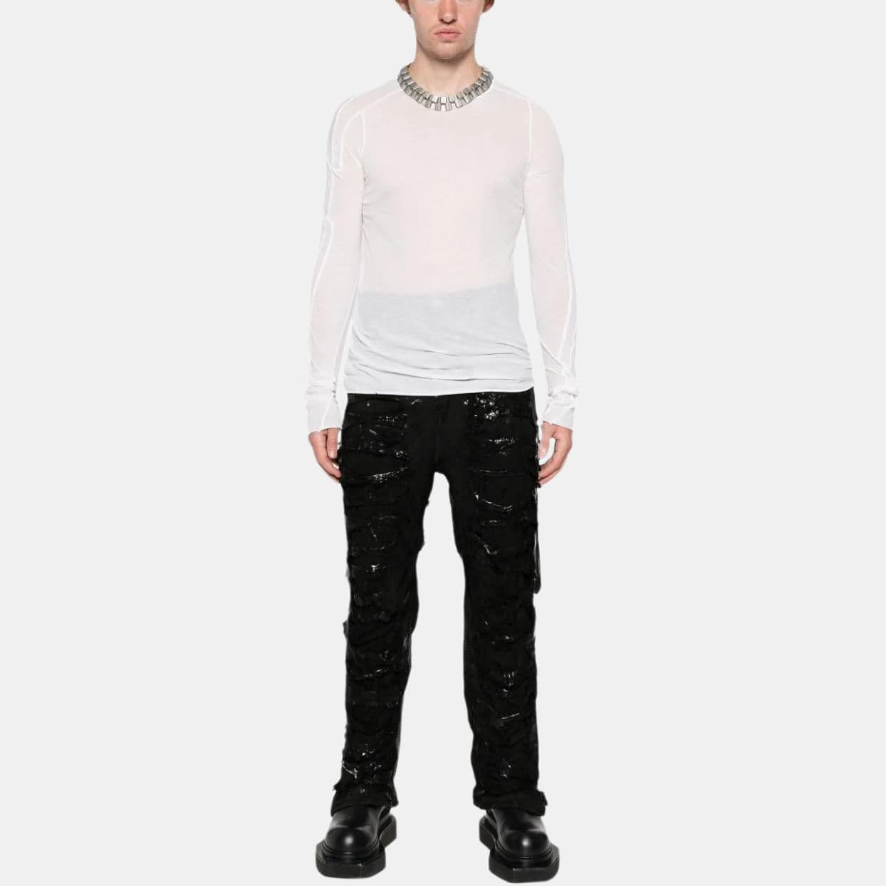 Штаны Rick Owens DRKSHDW FW23 Black Jeans - изображение 4