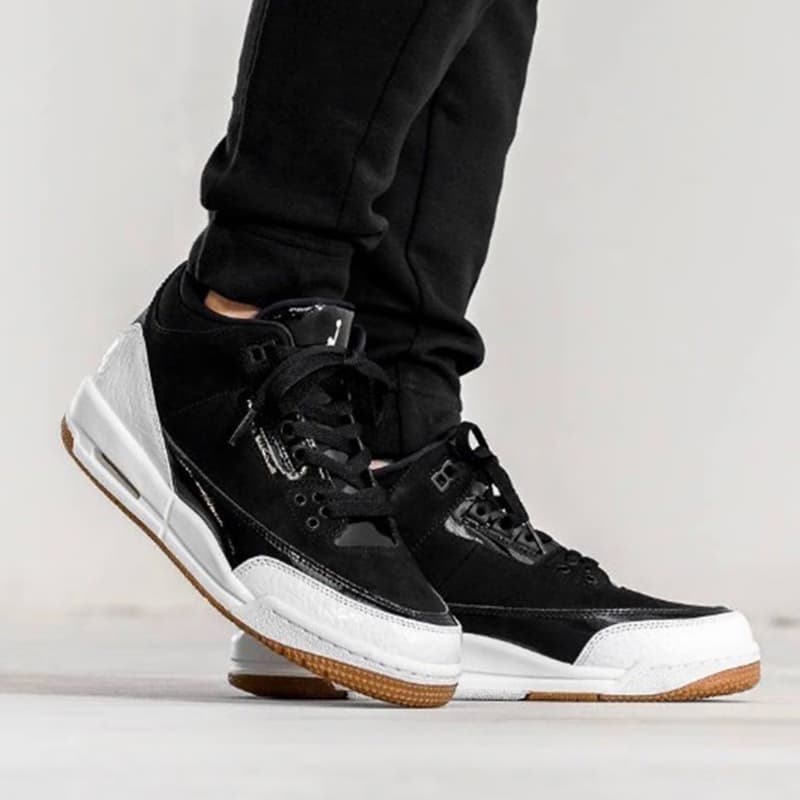 Кроссовки для баскетбола Jordan Air Jordan 3 Retro Black White Gum GS - изображение 4