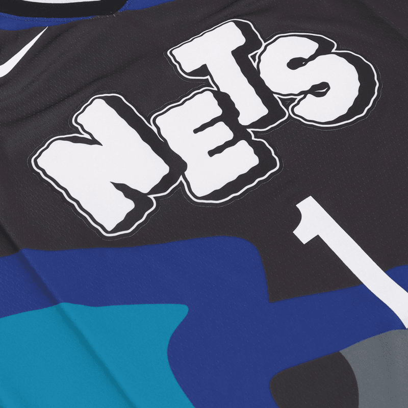 Баскетбольная майка Nike x KAWS Brooklyn Nets Jersey Black - изображение 4