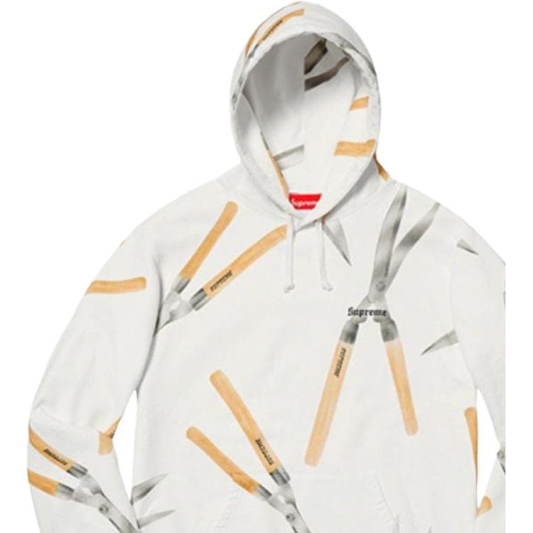 Кофта Supreme SS19 Shears Hooded Sweatshirt White - изображение 3