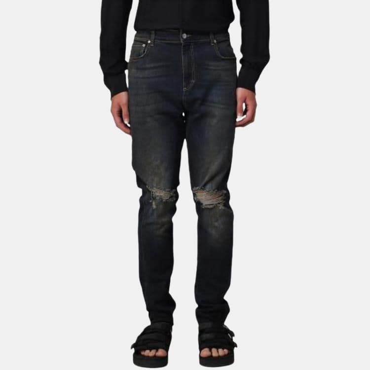 Штаны REPRESENT Slim Fit Ripped Jeans Black - изображение 6