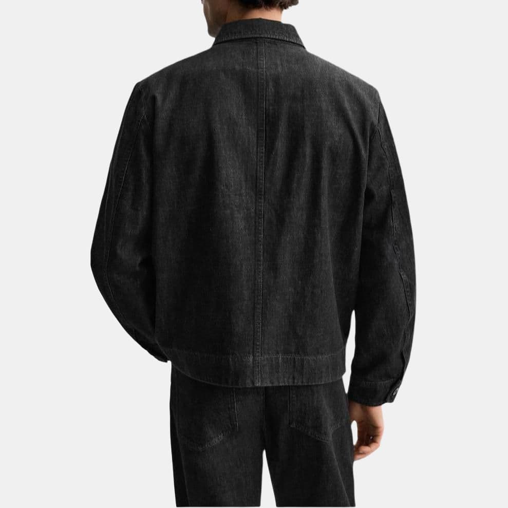 Джинсовая куртка ZARA Loose Denim Jacket Black - изображение 6