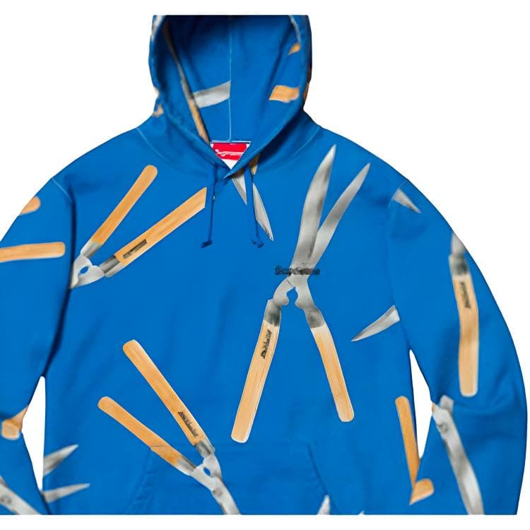 Кофта Supreme SS19 Shears Hooded Sweatshirt Royal - изображение 3