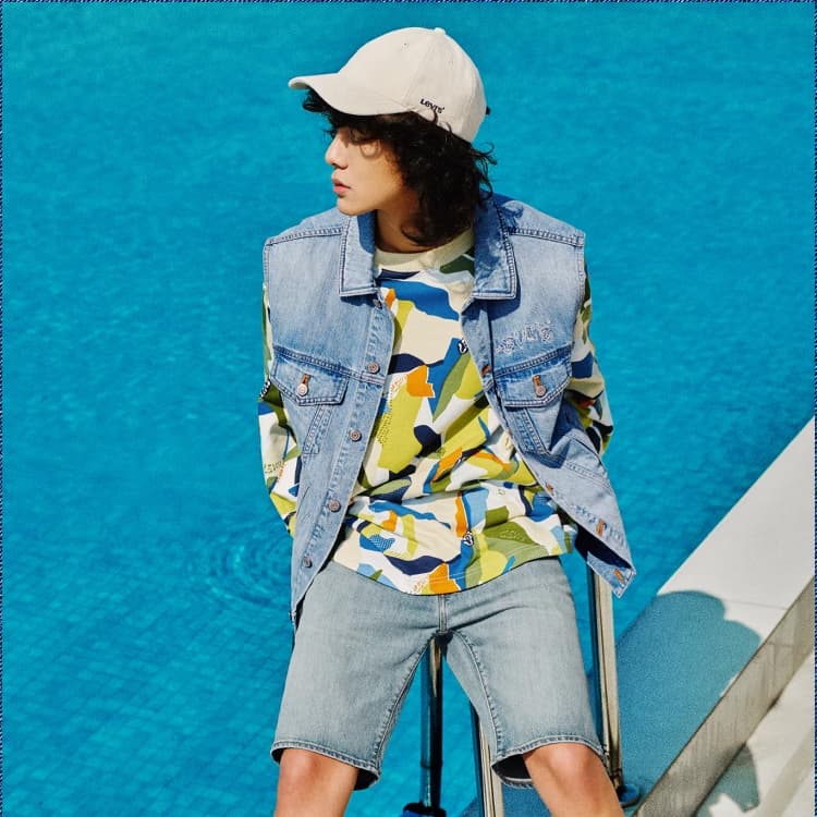 Джинсовые шорты Levis Denim Shorts Blue - изображение 3
