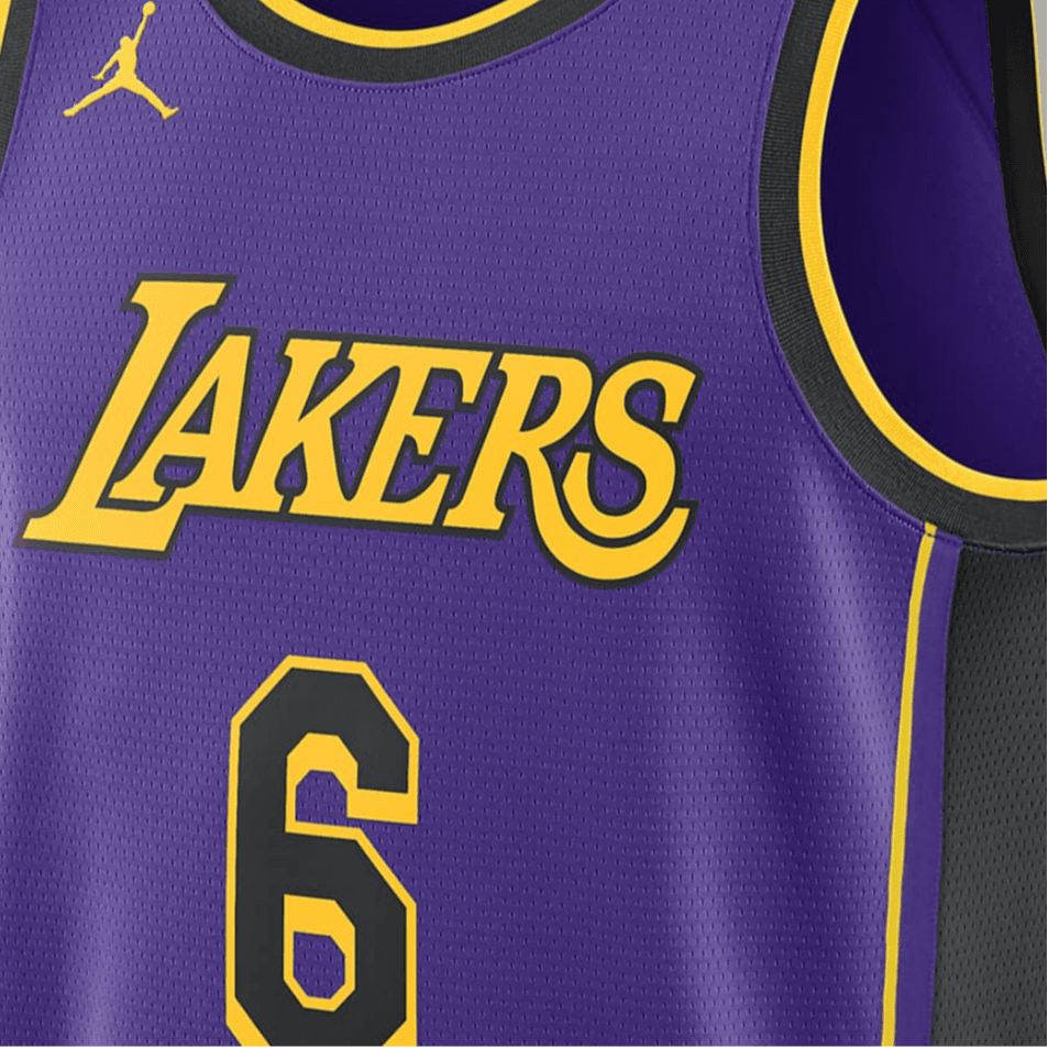 Баскетбольная майка Jordan Lakers 6 Purple - изображение 4