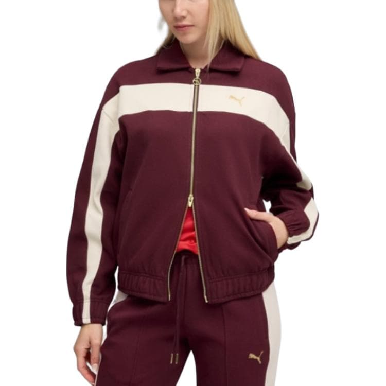 Куртка PUMA T7 Куртка Женская Бордовая - изображение 2