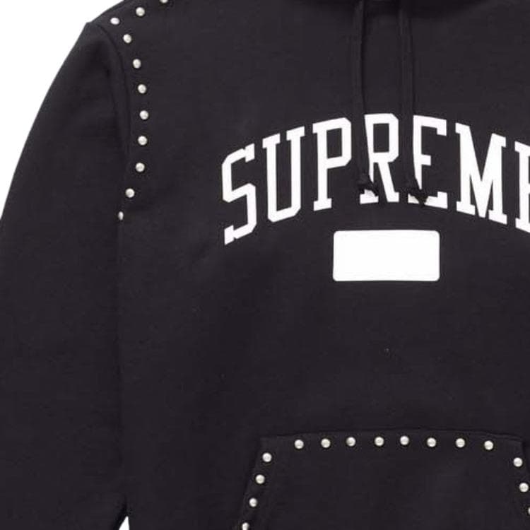 Кофта Supreme FW18 Studded Hooded Sweatshirt Black - изображение 2