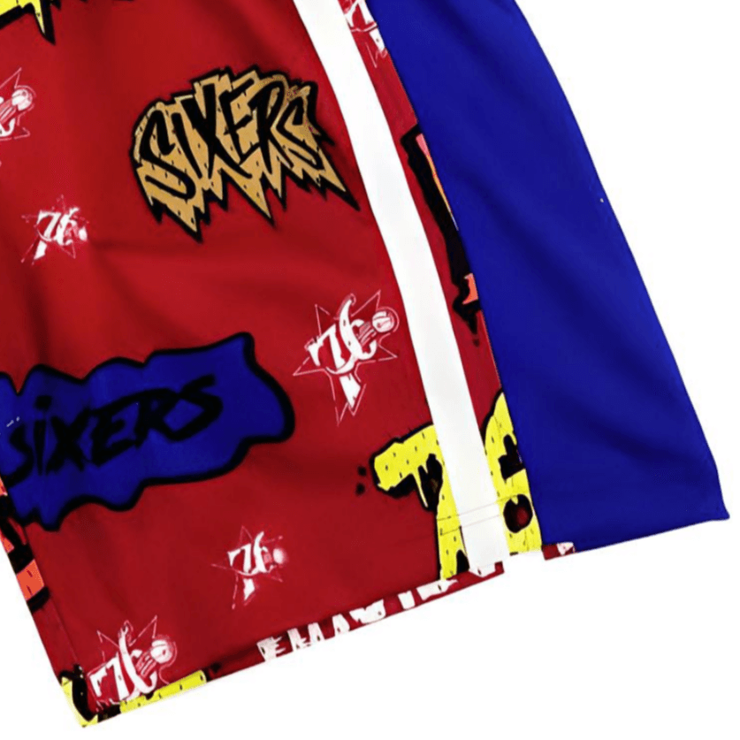 Баскетбольные шорты Mitchell & Ness 76ers Basketball Shorts Red - изображение 4