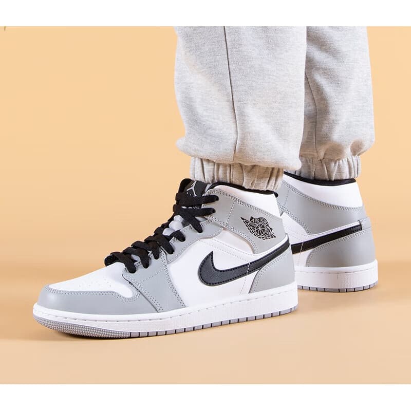 Кроссовки для баскетбола Jordan Air Jordan 1 Mid "LT Smoke Gray"Dior GS - изображение 5